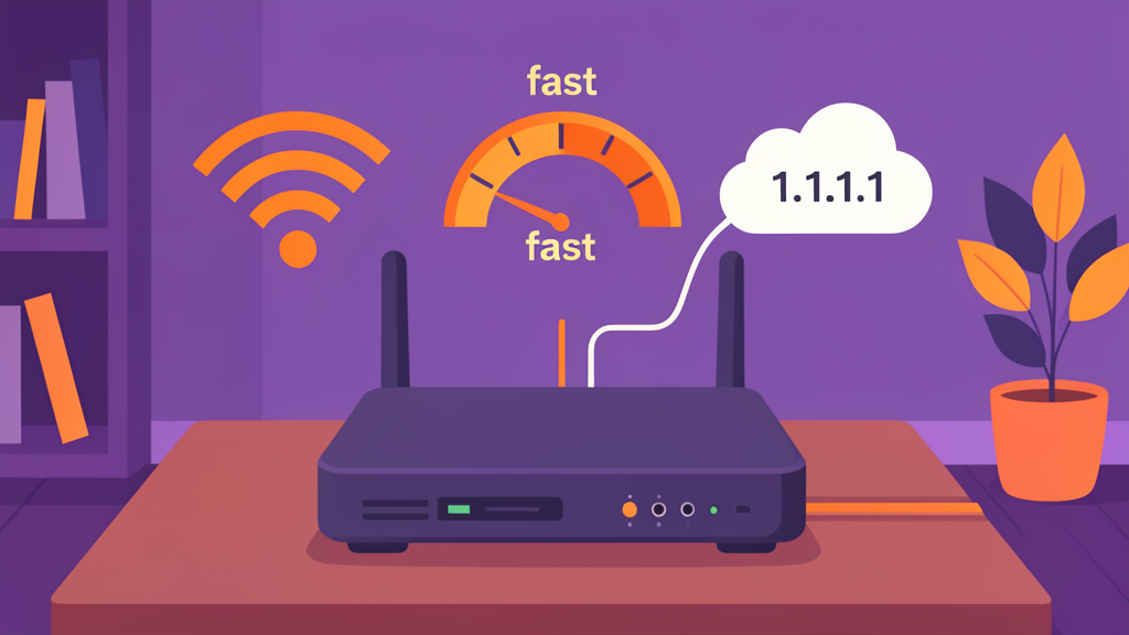 A router with a speed gauge and DNS settings — three performance tweaks that make a difference